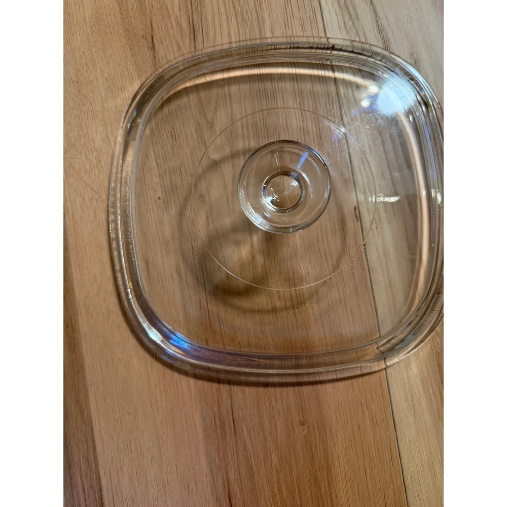 Pyrex Casserole Lid Replacement A-9-C Clear Glass Square 8.75in